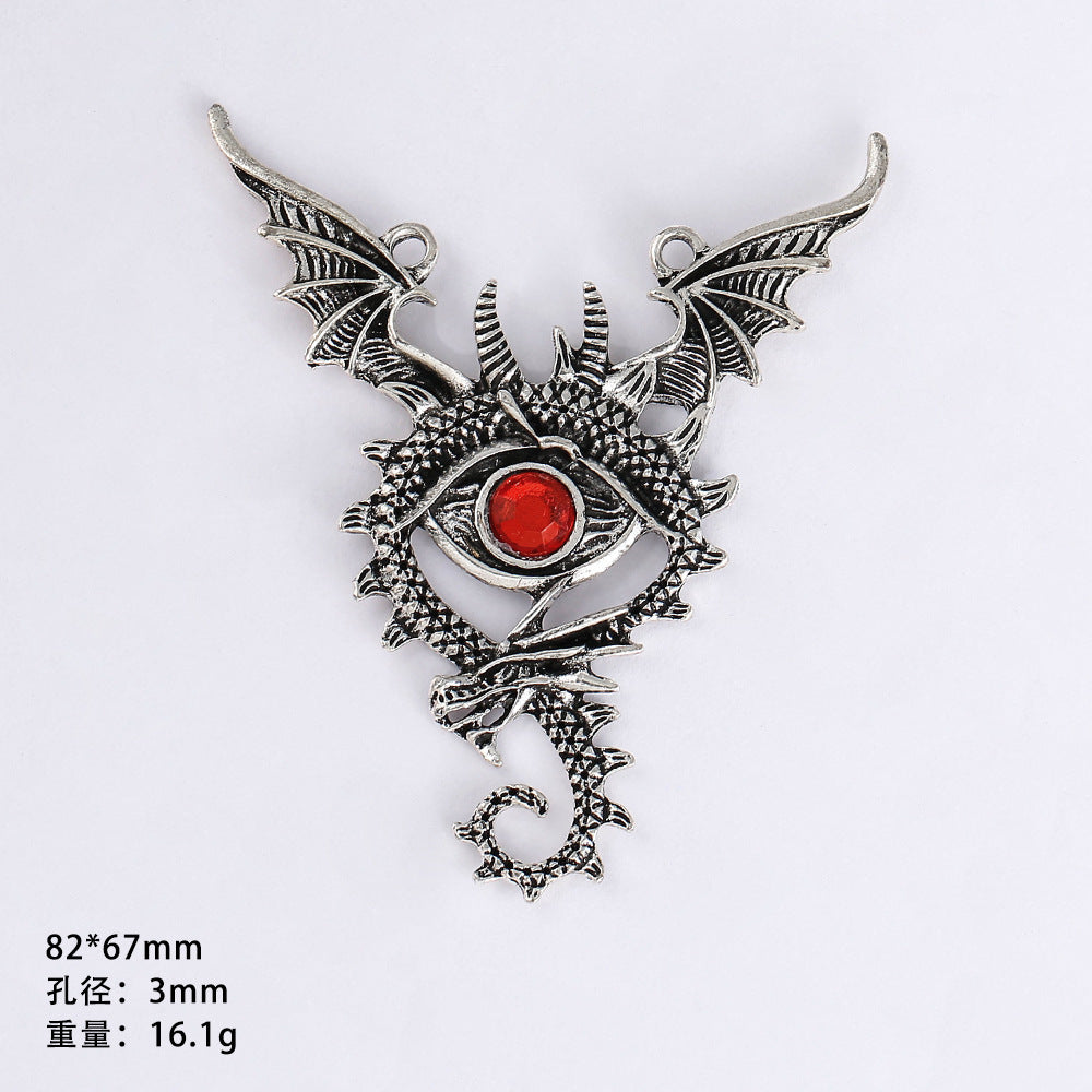 Wholesale 20pcs Gothic style dark punk love DIY necklace pendant